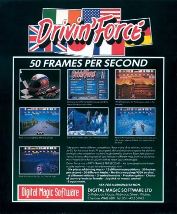 Drivin' Force box cover back